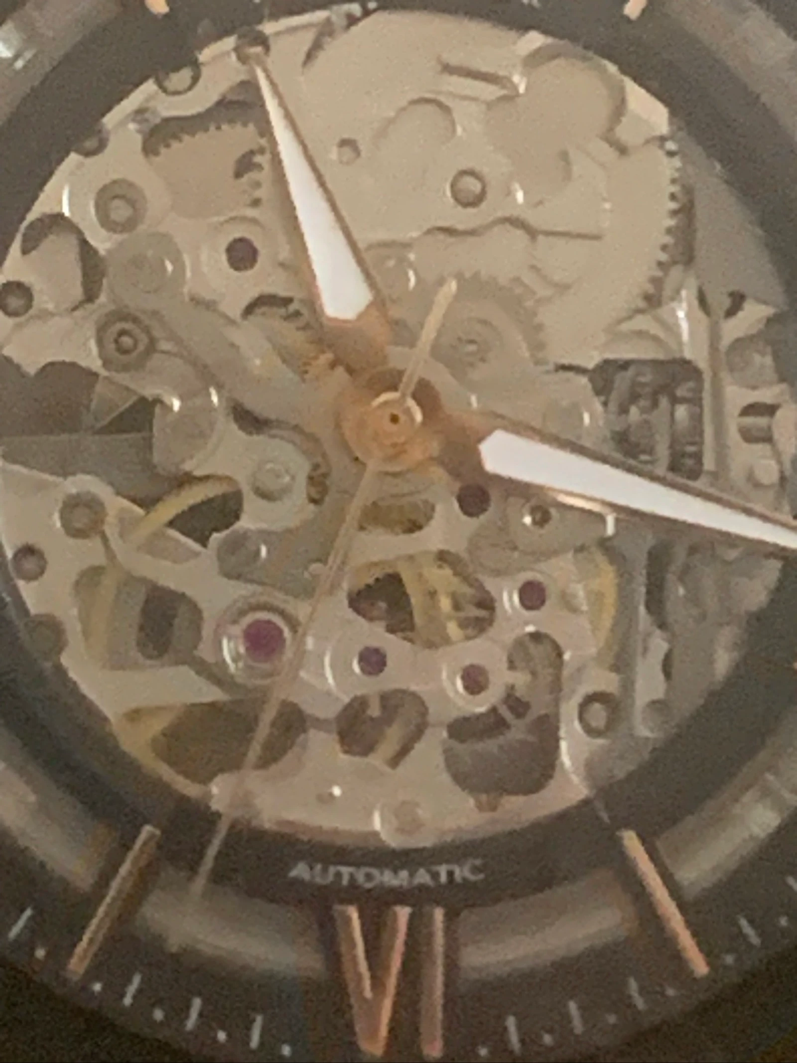 Montre femme Pierre Lannier Automatique Squelette – Doré Rose – photo 3